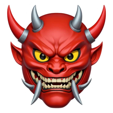 make an oni mask sticker