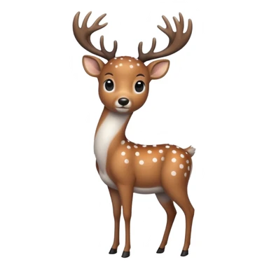 polka dot deer sticker