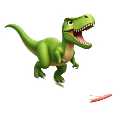 A dinosaur riding a surfboard sticker
