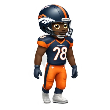 NFL football player, Denver broncos, touchdown   sticker