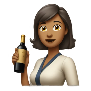 Pretty woman stopping wine sticker