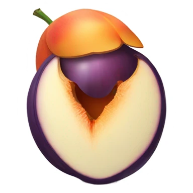 Peach with egg plant in it  sticker