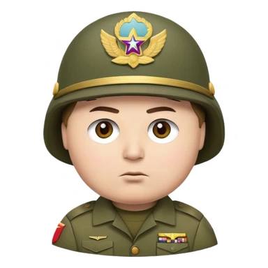 Cartman from South Park wearing army uniform, military helmet sticker