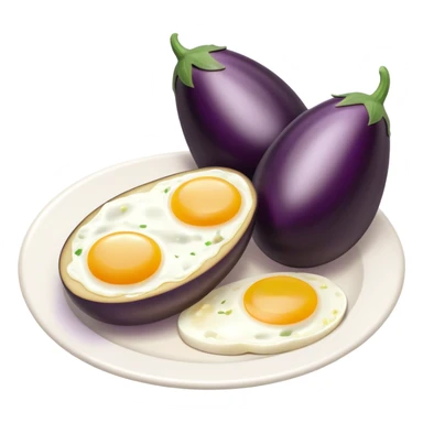 aubergine and eggs sticker