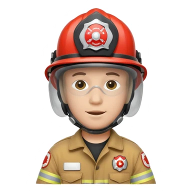 Firefighter with respiratory protection white color helmet sticker