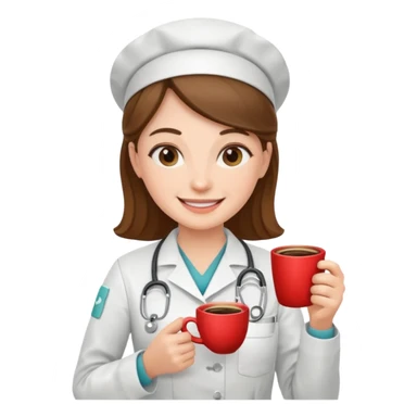nurse holding drink sticker