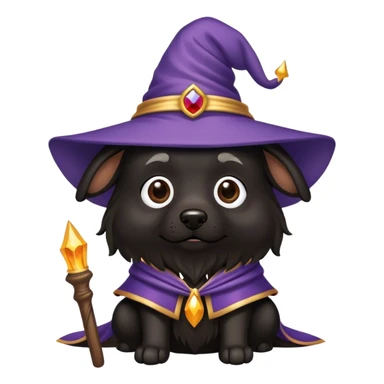 black dog Wizard sticker