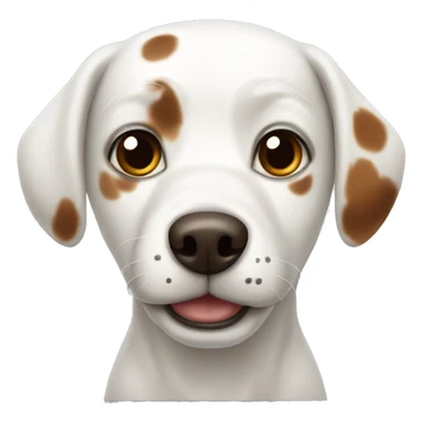 White dog with brown spots  sticker