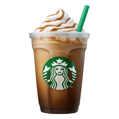 Starbucks ice coffee with ice cubes  sticker
