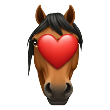 Heart with horse in the middle sticker