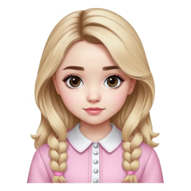 Sabrina Carpenter blonde pop star in a pink and white outfit, Short n' Sweet look sticker