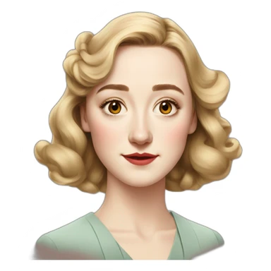 saoirse ronan 1940s face sticker