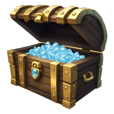 treasure chest with real diamonds sticker
