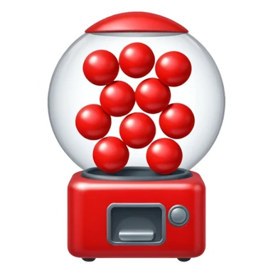 red gacha machine balls sticker