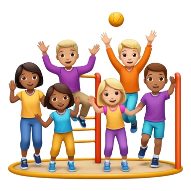 Kinderspielsplatz mit spielenden Kinder sticker