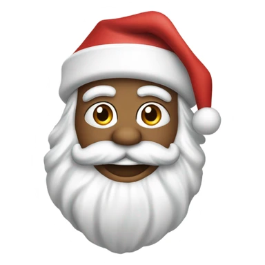 Merry Christmas Baseball themed white Santa sticker