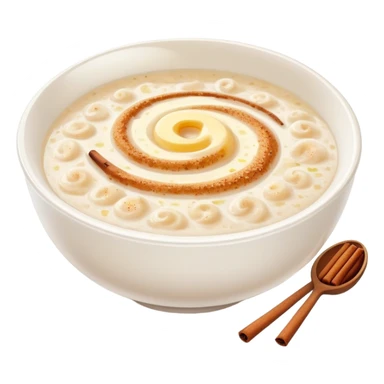 rice porridge with butter and cinnamon sugar sticker