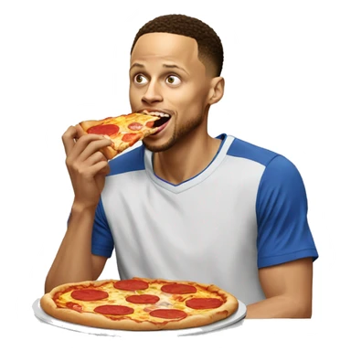Stephen Curry eating pizza sticker