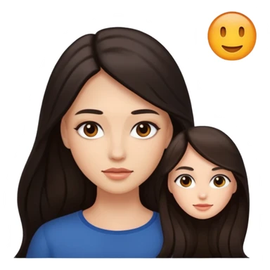 CHEVEUX UN PEU PLUS FONCER AVC DU MAQUILLAGE mais on voit pas le maquillage et elle a des cheveux long sticker