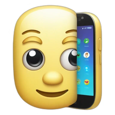 Smartphone with interactive chatbots sticker