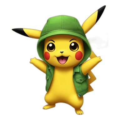 pikachu dancing reggae soundsystem sticker