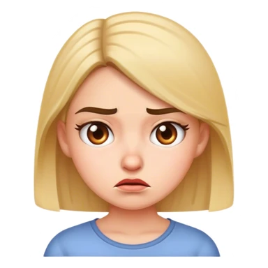 Annoyed girl sticker