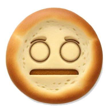circle gluten free bread with face sticker