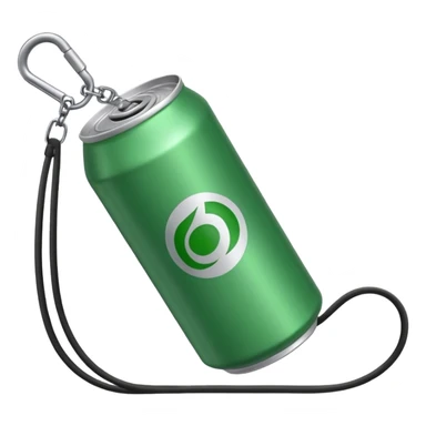 Green Soda can on leash  sticker