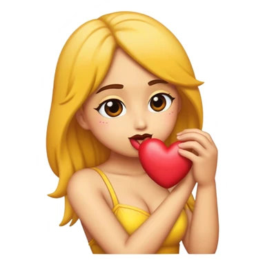 chica mandando beso sticker