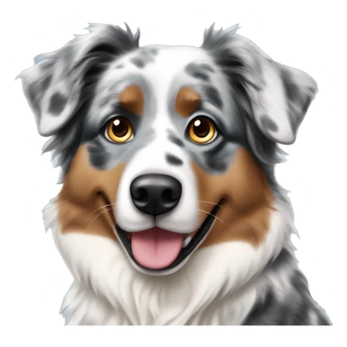 Australian Shepherd blue Merle with three legs sticker