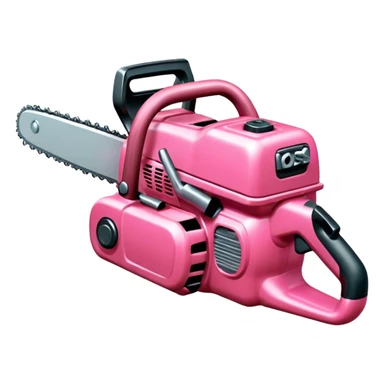 Pink chainsaw sticker