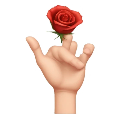 An image of a hand with a large rose thorn stuck in the skin, causing a slight distortion around the wound sticker