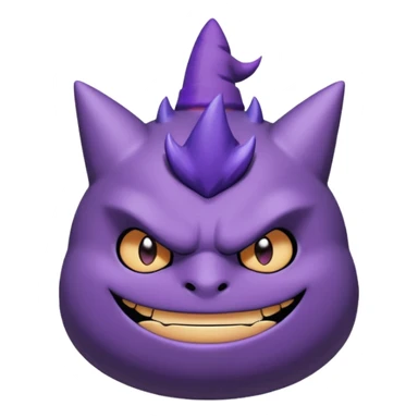 gengar from pokemon on jojos head sticker