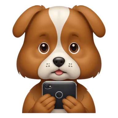 Pies z telefonem sticker