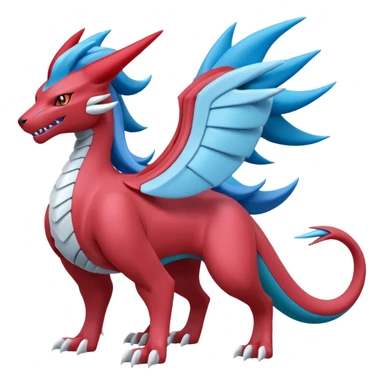 Masculine Suicune-Salamence-Amaura-Manectric-Pokémon-Fakémon-Digimon-fusion sticker