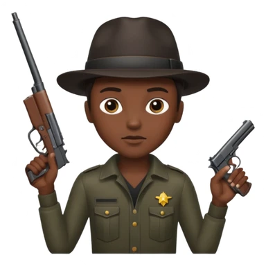 Black person with a gun sticker
