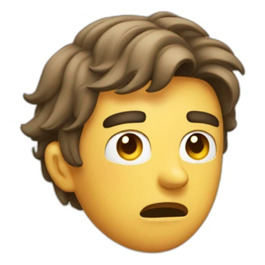 a dude sweating while looking afraid sticker