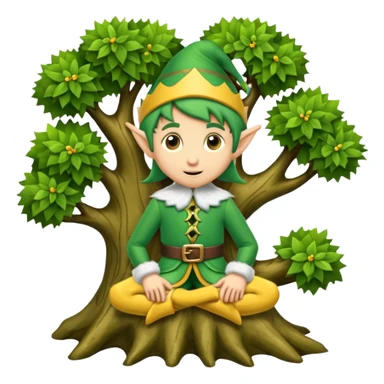 elf on a tree sticker