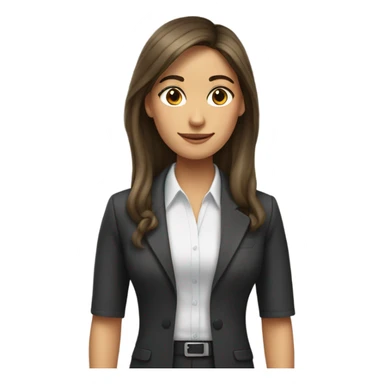 Secretaria joven rubia cabello largo sticker