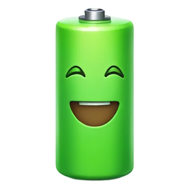 Green battery smiling sticker