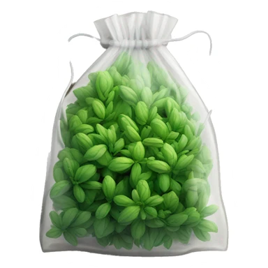 buds of Green plant in zip loc bag sticker