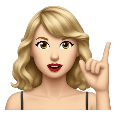 Taylor swift as the shh emoji  sticker