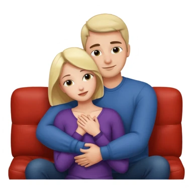 Women cuddling man on couch naked sticker