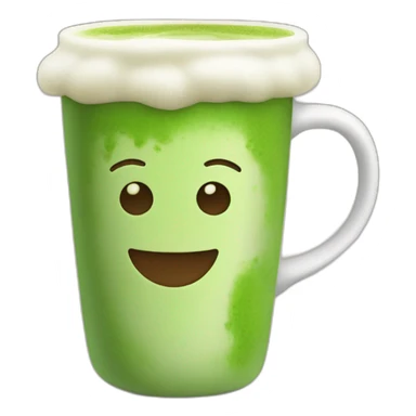 matcha latte in mug sticker