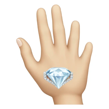 Hand with diamond ring sticker
