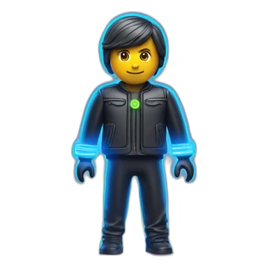 playmobil WITH NEON LIGHT CLOTHES sticker