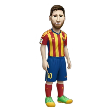 Lionel Messi avec une paire de crocs sticker