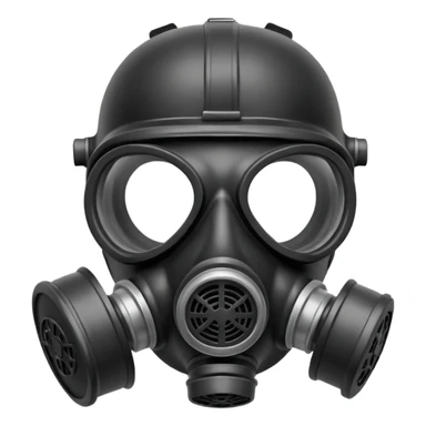 A gas mask. Cartoon style. With "ZZZ" on top of it. sticker