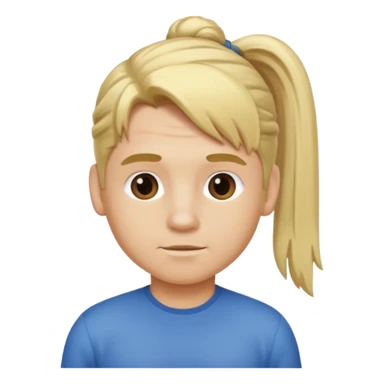 Small Man with longer Blonde Hair in a ponytail sticker