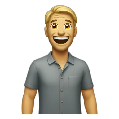 scary happy man sticker